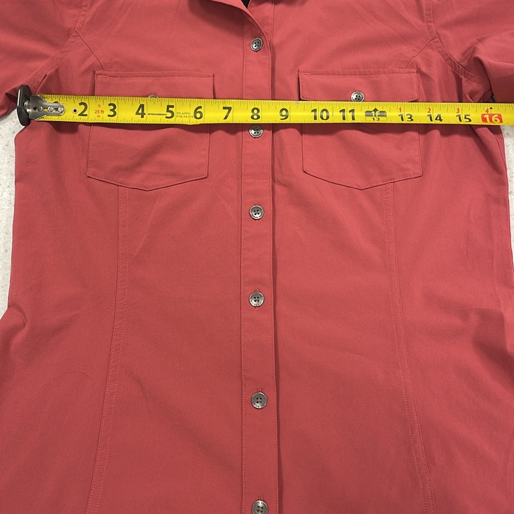 Eddie Bauer, small, maroon button down shirt, like new, no flaws - Picture 7 of 8